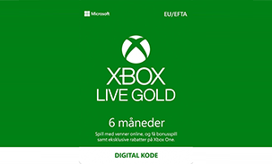 Microsoft Xbox Live Gold 6 Måneder