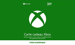 Microsoft Xbox Live Carte Cadeau 30€