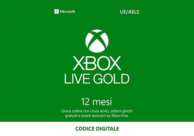 Microsoft Xbox Live Gold 12 Mesi