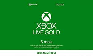 Microsoft Xbox Live Gold 6 Mois Abonnement