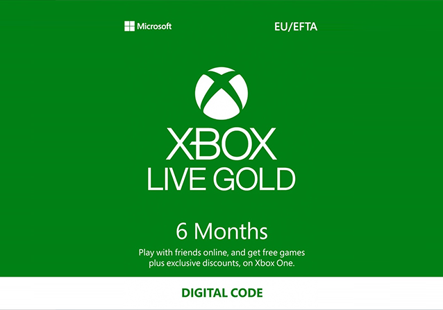 Microsoft Xbox Live Gold 6 Months Subscription