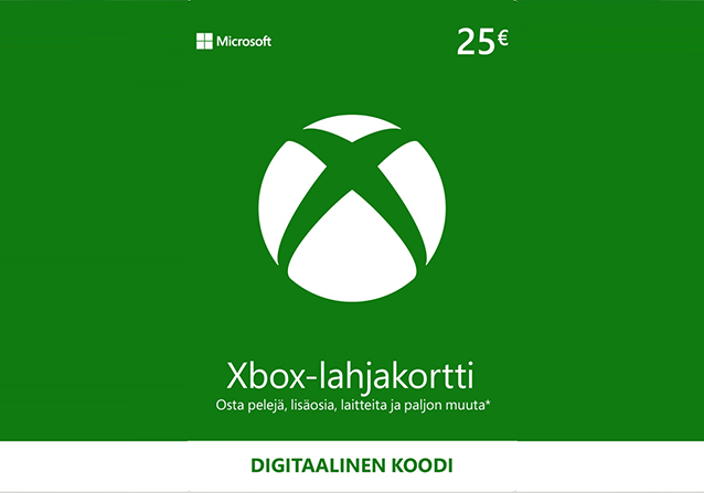 Microsoft Xbox Lahjakortti 25 €