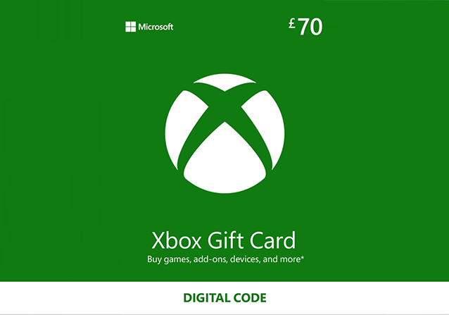 Microsoft Xbox Gift Card £70 UK