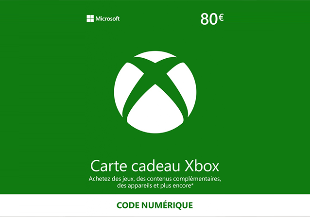 Microsoft Xbox Live Carte Cadeau 80€